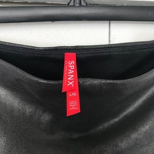 Spanx Faux Leather Leggings, Size Large, Never worn!